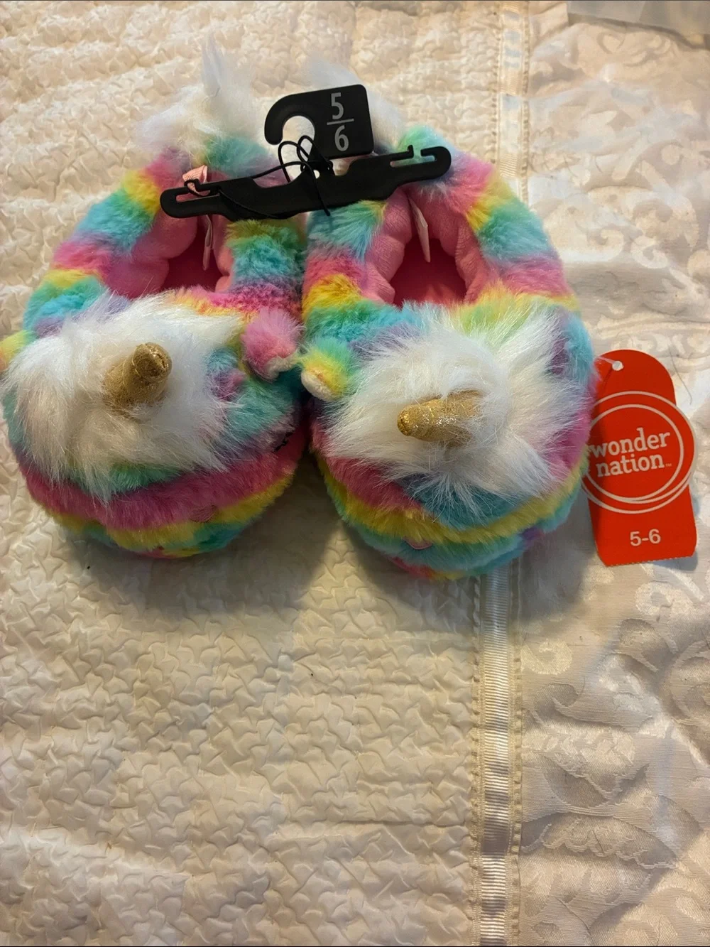 Wonder Nation Critter Unicorn Slippers, NWT, size: 5/6